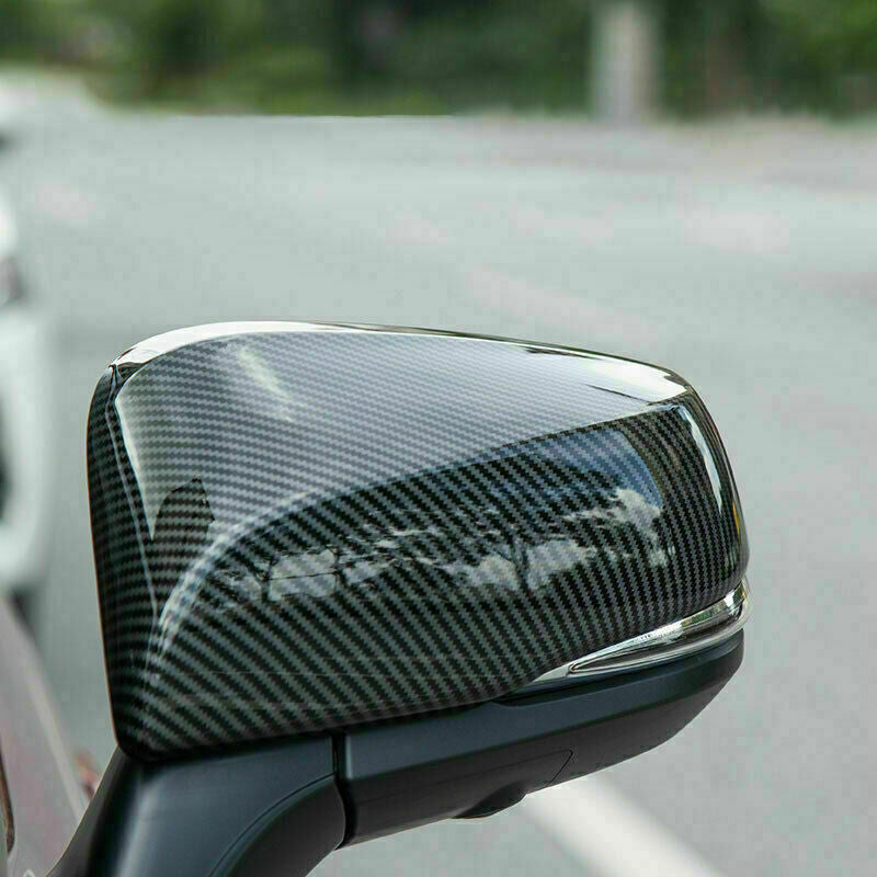 for Toyota RAV4 2019-2023 Carbon Fiber Style External RearView Mirror Cover Trim