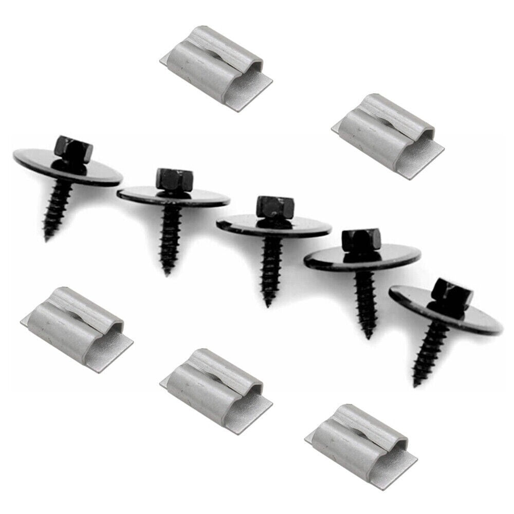 for Mercedes W124 W125 Set of 10 Undercar Shield Clip Nuts Sheet Metal Screws