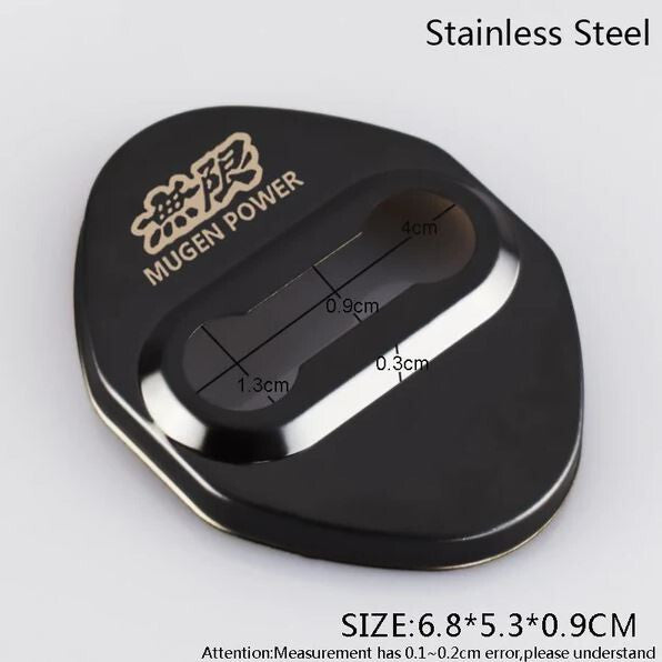 4-piece red car door lock front latch cover for Toyota Mugen