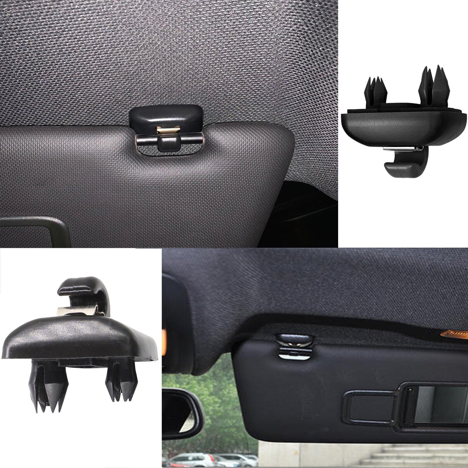 Sun Visor Clip Black for Audi A3 A4 A5 Q5 A7 B6 B7 B8 S4 S5 TT Left Right