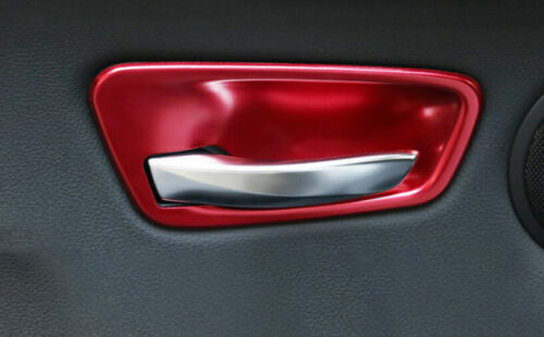 Fit for BMW 3 4 Series GT 2013-2019 ABS Red Cover Trim Car Inner Door Bowl 4PCS