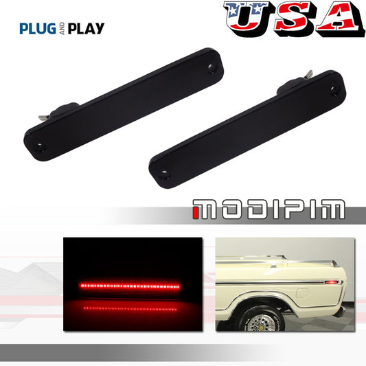 L+R smoked lens red LED rear marker light for 73-79 for Ford F-Series trucks