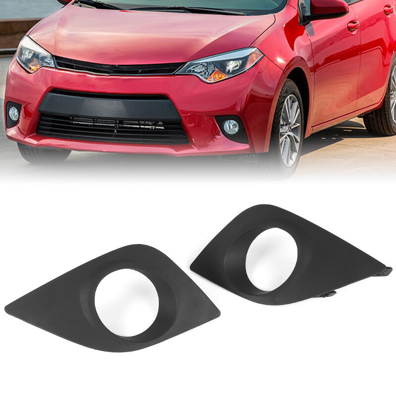 2x Front Bumper Fog Lights Bezel Cover Left+Right For 2014-2016 for Toyota for Corolla