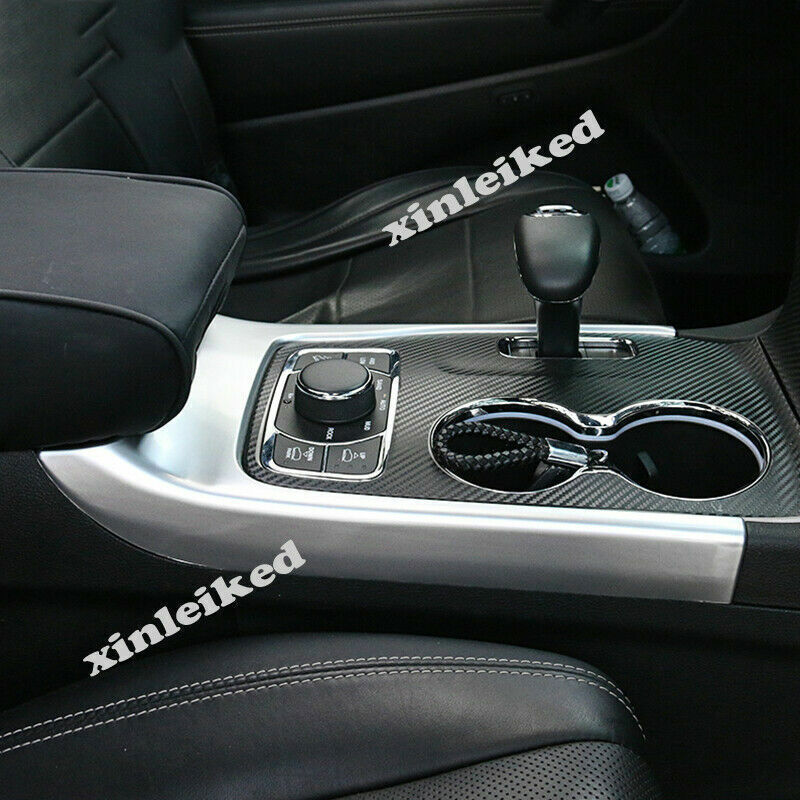 Chrome Inner Gear Shift Box Panel Cover Trim for Jeep Grand Cherokee 2014-2018