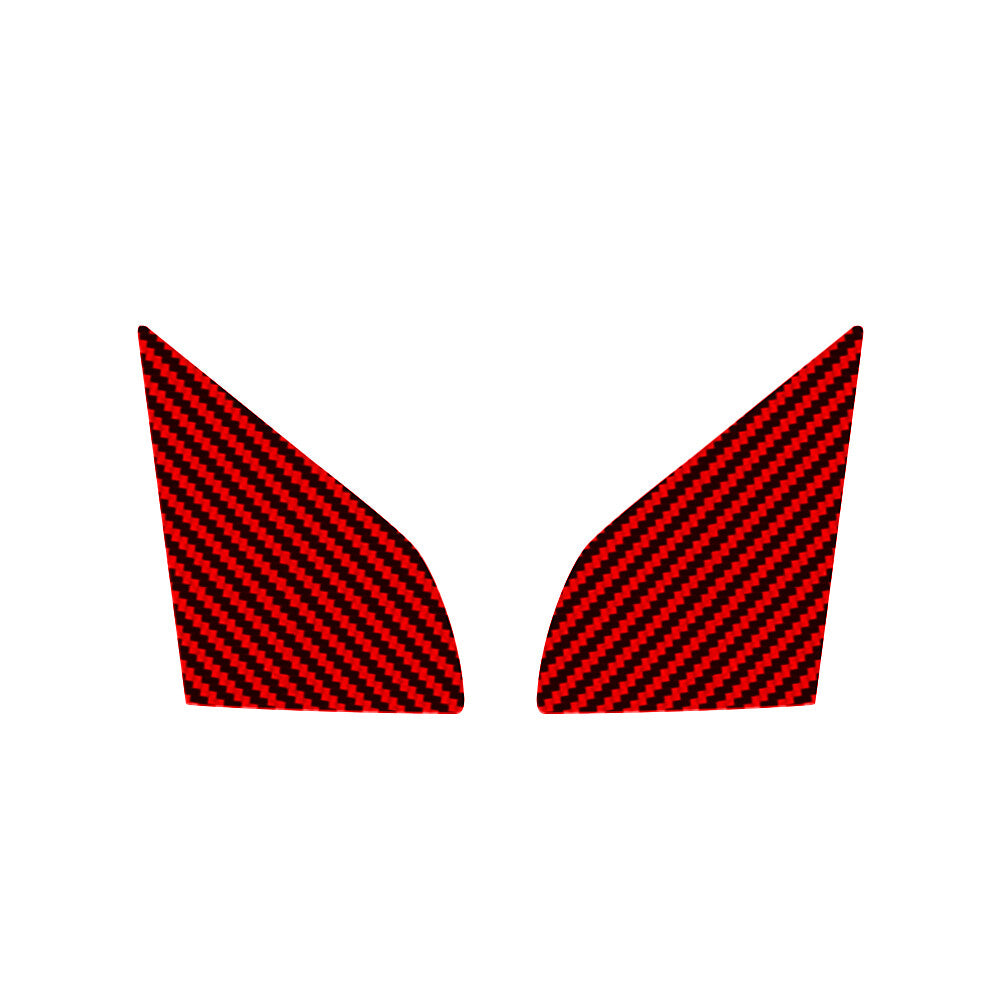 2X Red Carbon Fiber Interior Front A-Pillar Cover Trim for Mazda CX-9 2010-2015