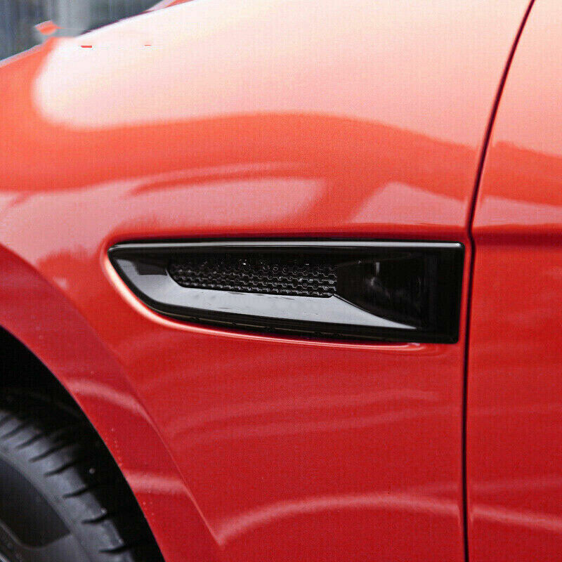 2016-2021 for Jaguar F-PACE Side Fender Trim Vents Grill Cover Trim Glossy Black
