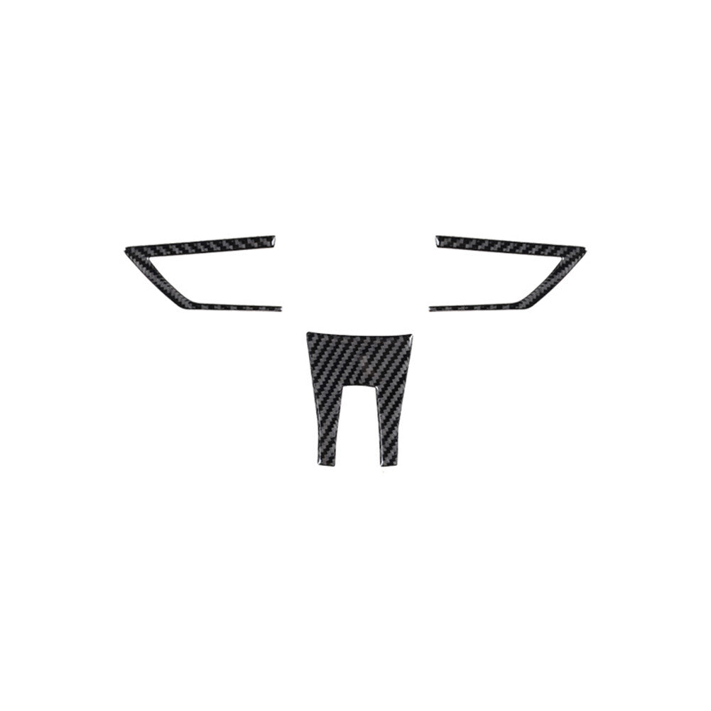 3Pcs Carbon Fiber Steering Wheel Cover Trim for Chevrolet Camaro 2010-2015