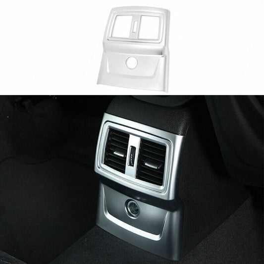 for BMW X1 F48 2016-2019 Matt ABS Silver Rear Air Outlet Anti-Kick Panel Trim 1X