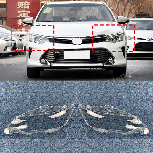 for Toyota for Camry 2015-2017 Left+Right Headlight Headlamp Clear Lens Cover repair