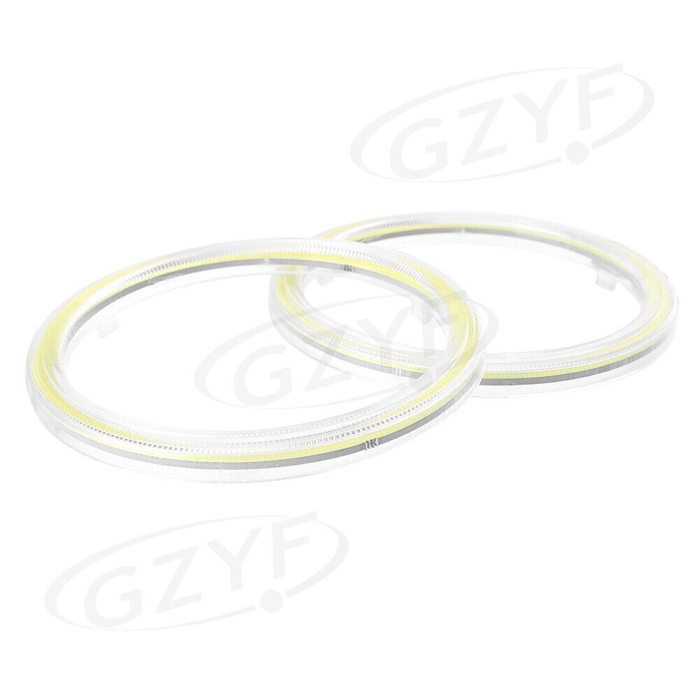 2x 80mm 12V-24V Angel Eyes COB Halo Ring Light Headlight LED Headlamps Bulb po