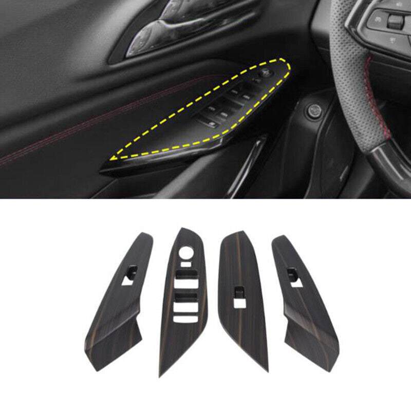 Wood Grain Window Lift Switch Panel Cover Trim for Chevrolet Trax 2023 2024 2025