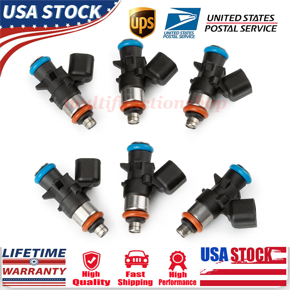 6-pack fuel injectors 0280158233 for Chrysler for Dodge for Ram for Jeep 3.6L 11-17 5184085AC