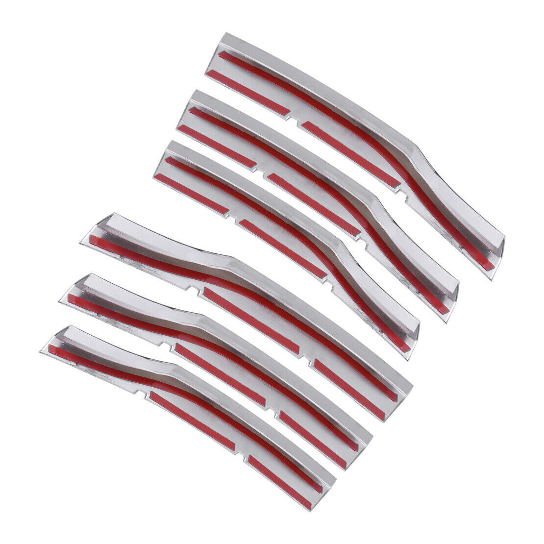 6-piece set of chrome front center grille insert trim for Honda Accord 4DR 2008 - 2010