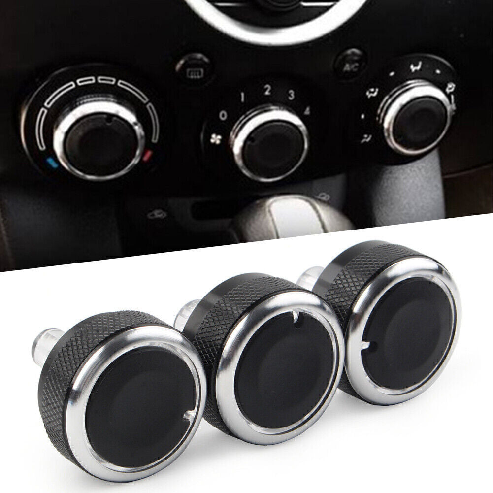 for Mazda 2 3x Switch Knob Heater Climate Control Button Dials Frame A/C
