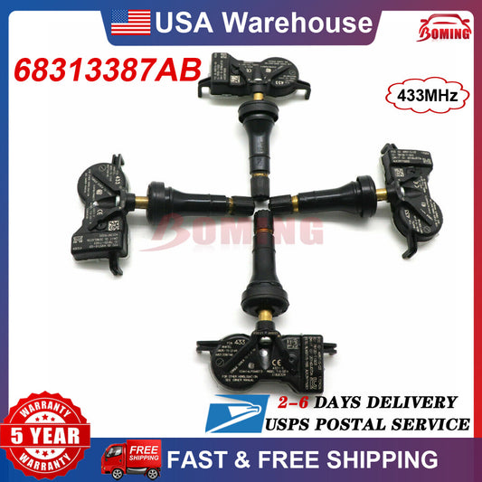 4-piece TPMS tire pressure monitoring sensor 68313387AB for Jeep Renegade and for Dodge Durango