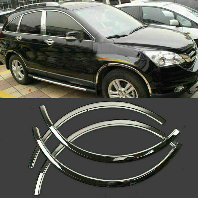 for Honda CRV CR-V 2007-11 Chrome Steel Fender Flare Wheel Arch Cover Trim Kit4