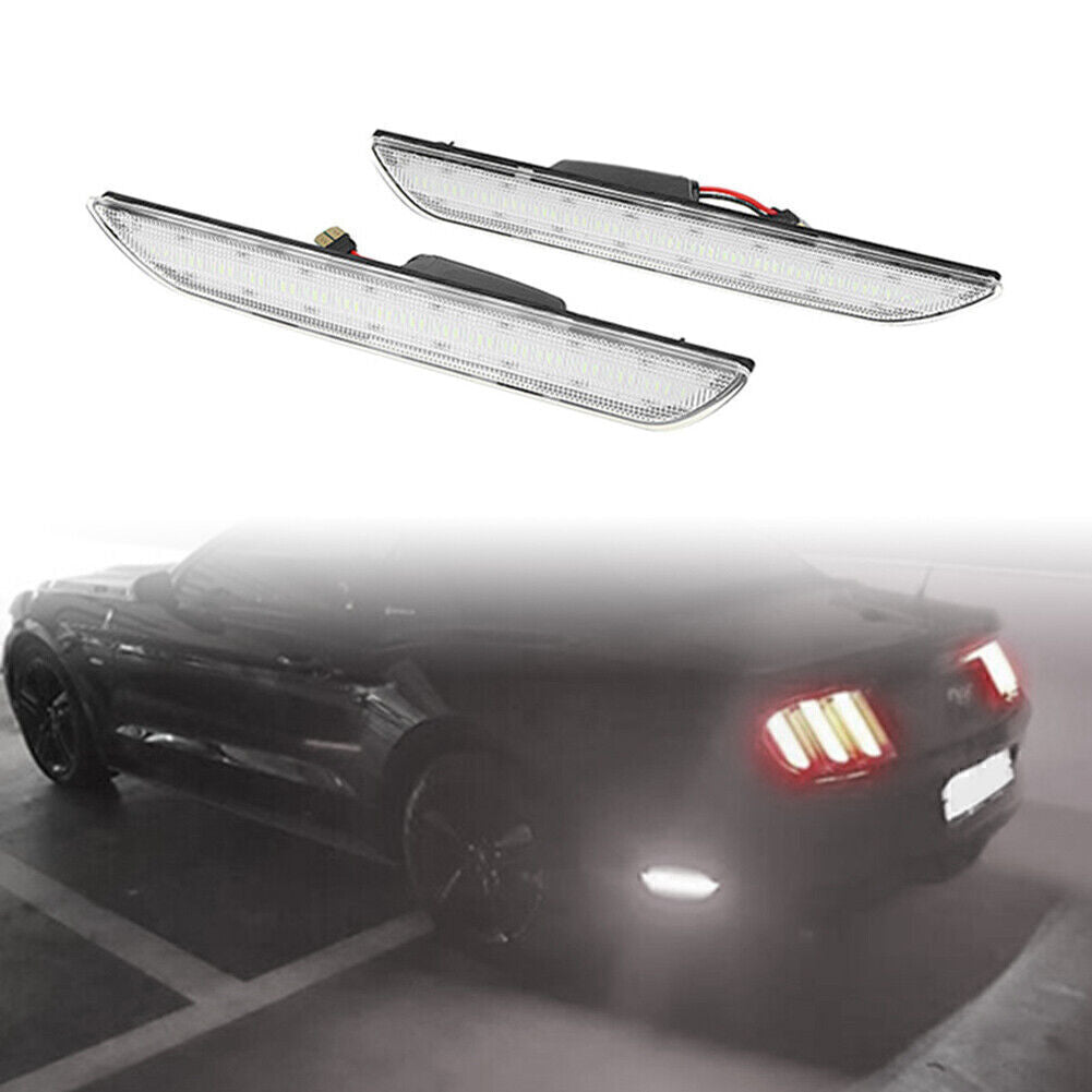 LED Rear Car Side Marker Lights For 2015-22 for Ford for Mustang clear shell white light