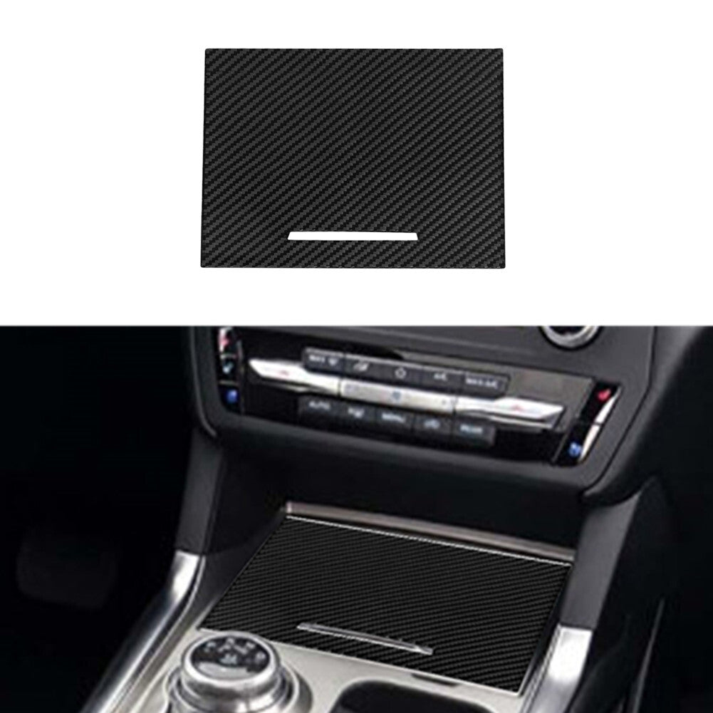 Carbon Fiber Center Storage Box Panel Cover Trim for Ford Explorer 2020-2023