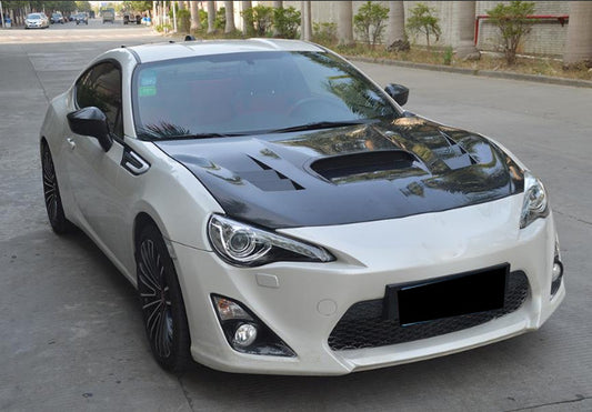 Carbon Fiber Front Bonnet Engine Hood Cover Kit for Toyota 86 for Subaru BRZ 2013UP